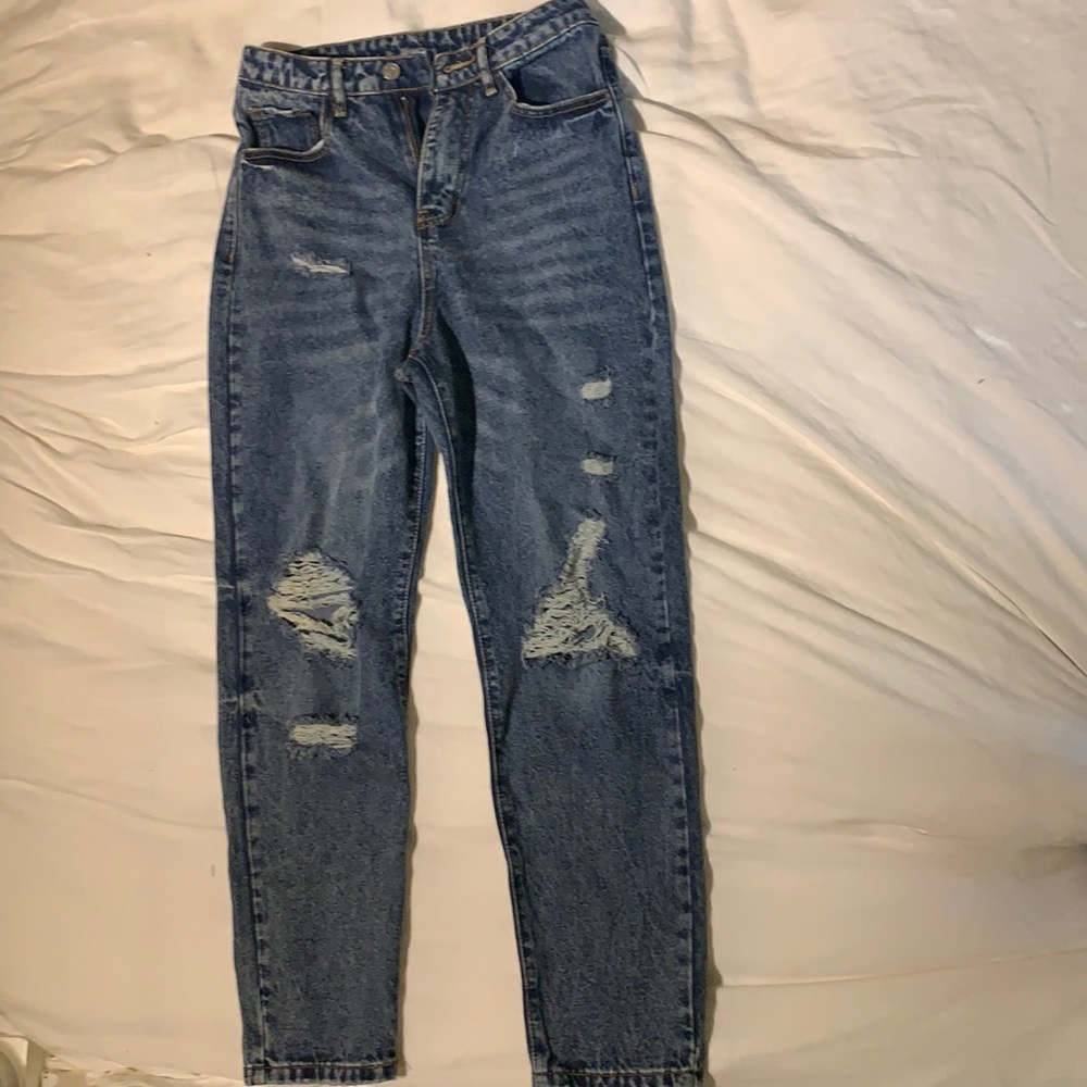 Shein ripped high rise jeans